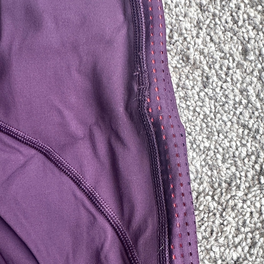 Athleta HIT Deep Purple Mesh Capri Leggings small - Picture 3 of 4